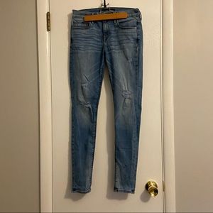 Express Distressed Skinny Jeans